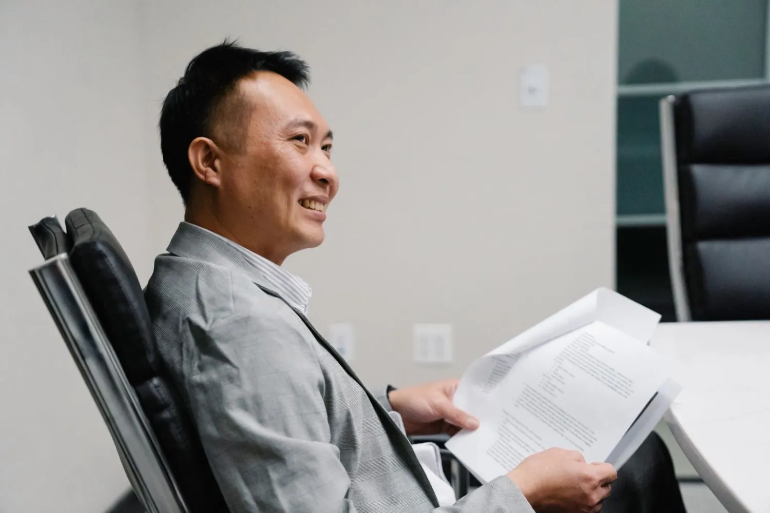 Founder reviewing corporate compliance documents