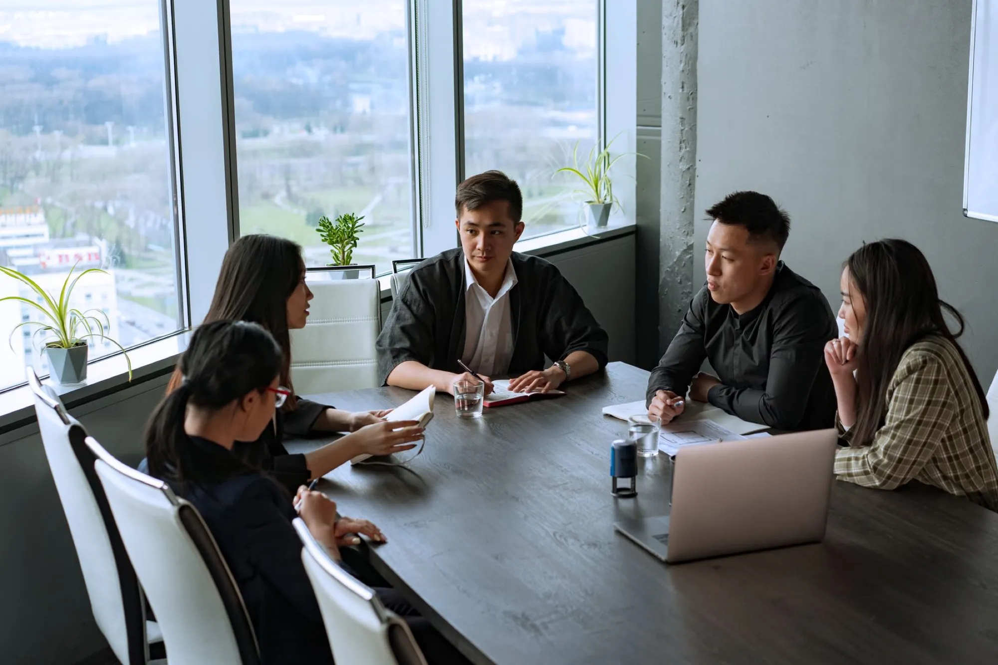Founders working together in a shared office