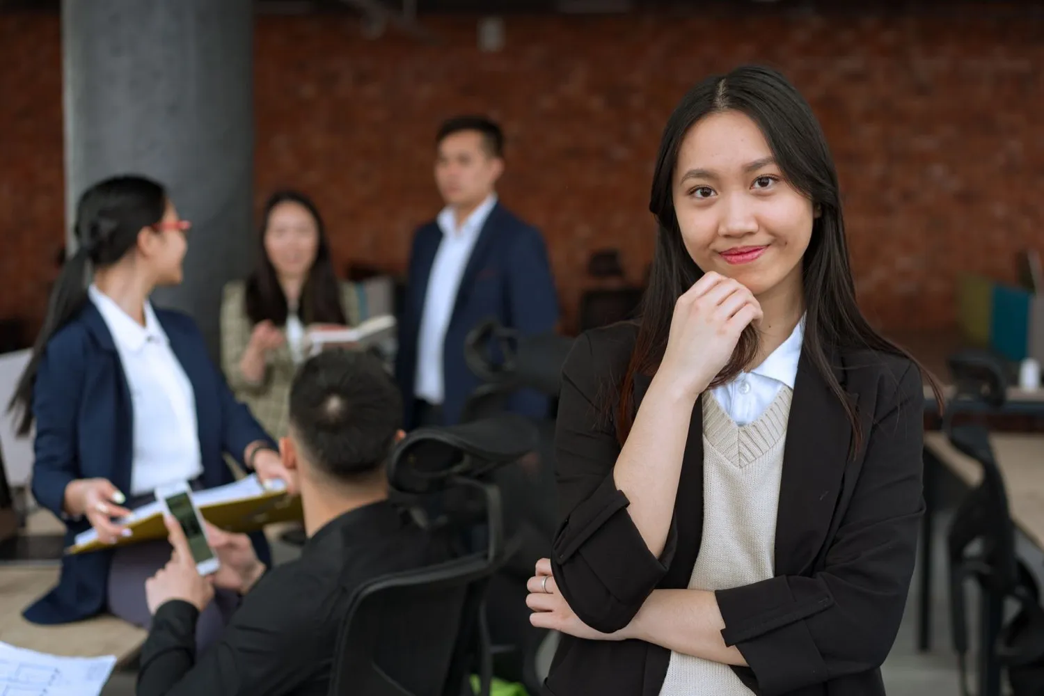 A Singapore business owner at her desk